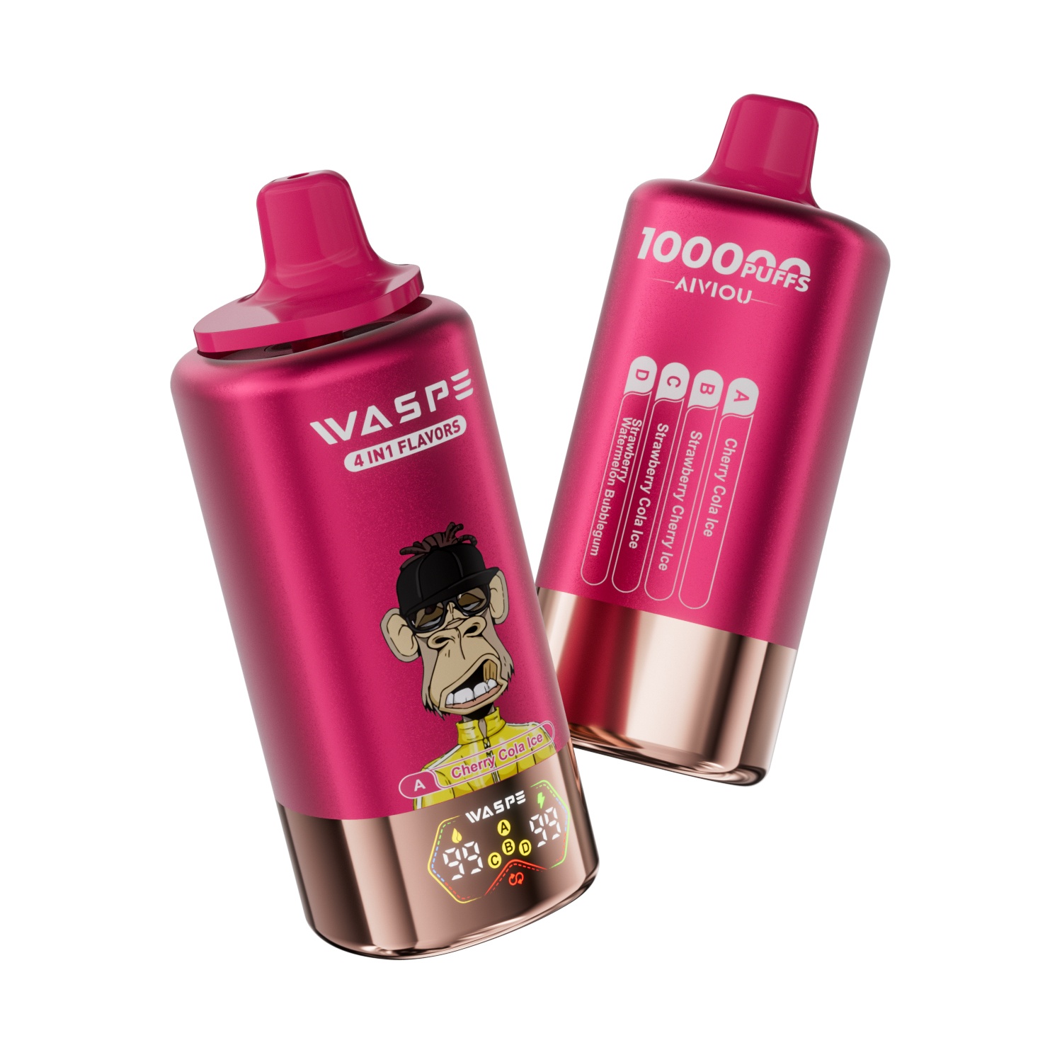 WASPE WASPE 100k (4 в 1) — Cherry Cola Ice, Strawberry Cherry Ice, Strawberry Cola Ice, Strawberry Watermelon Bubble Gum купить